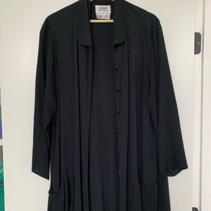 Flax by Jeanne Engelhart black long cardigan